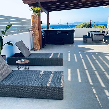 Odyssea Top View & Hot Jacuzzi Front Beach Kremasti  Ngoại thất bức ảnh