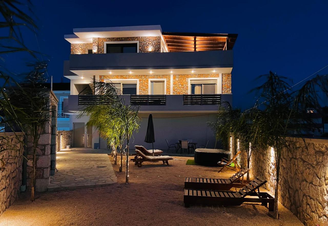Odyssea Top View & Hot Jacuzzi Front Beach Kremasti  Ngoại thất bức ảnh